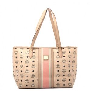 MCM Beige and Pink Women's Tote Bag